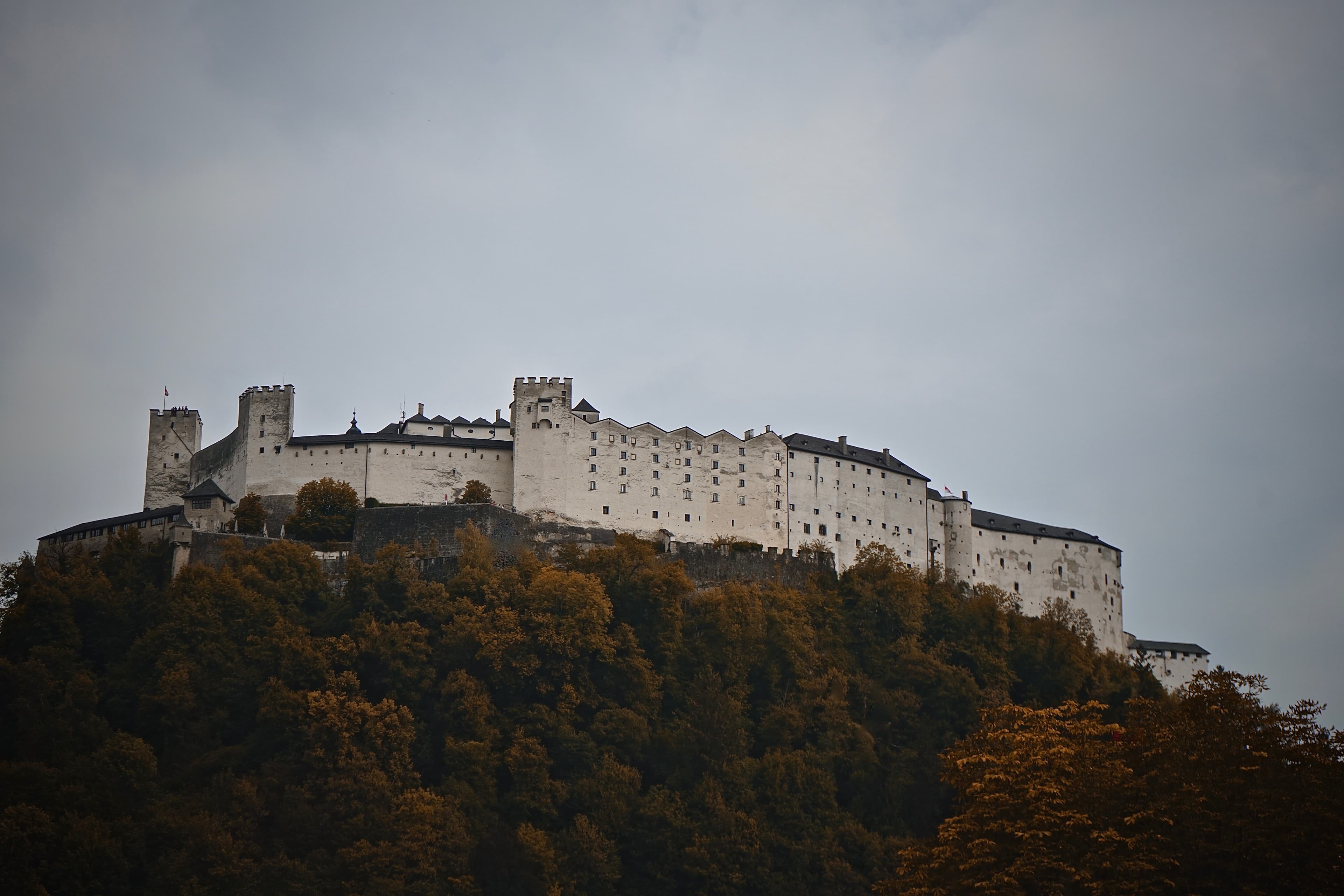 Fortress and castle landscape in the mountains