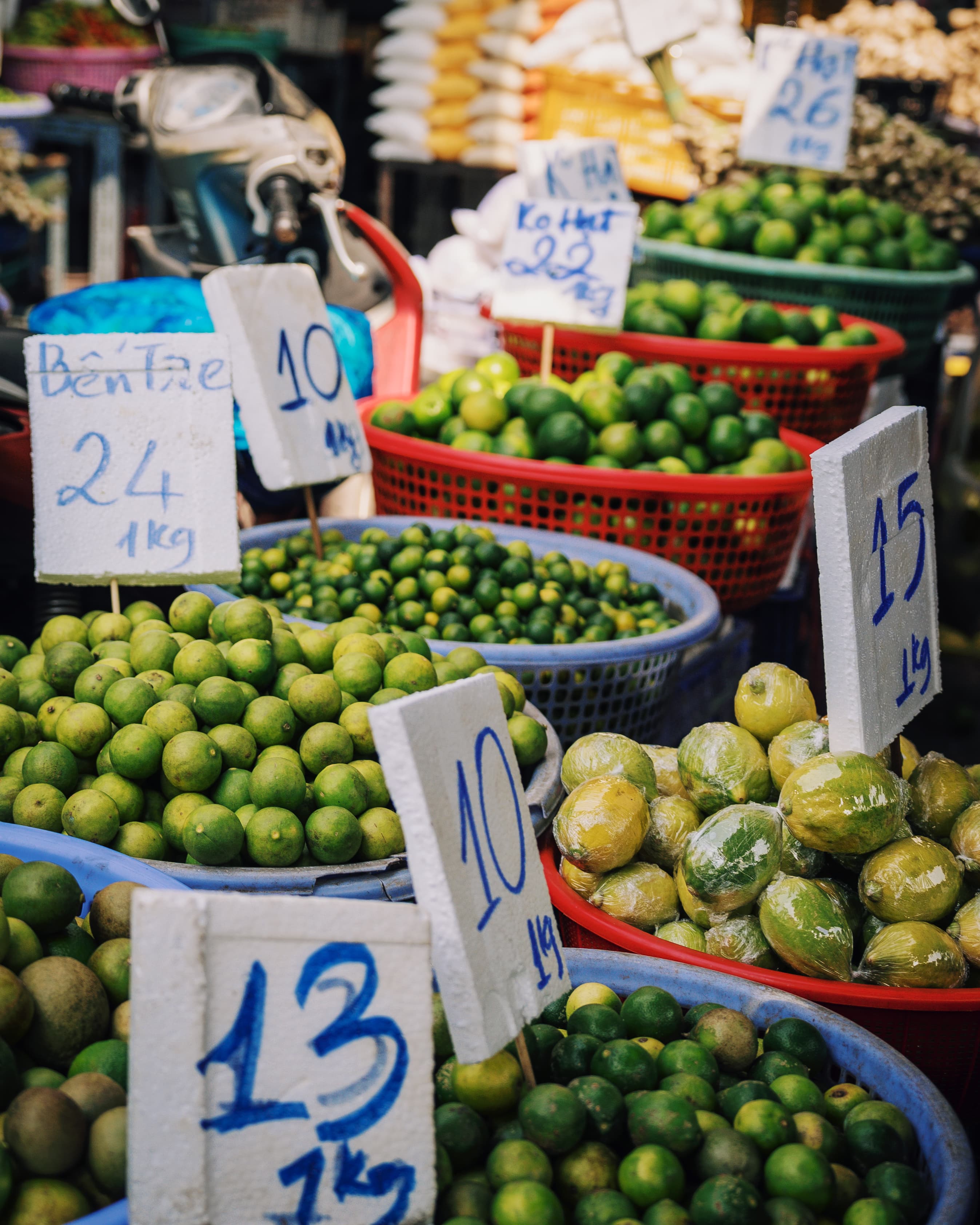 Colorful fruit and market display