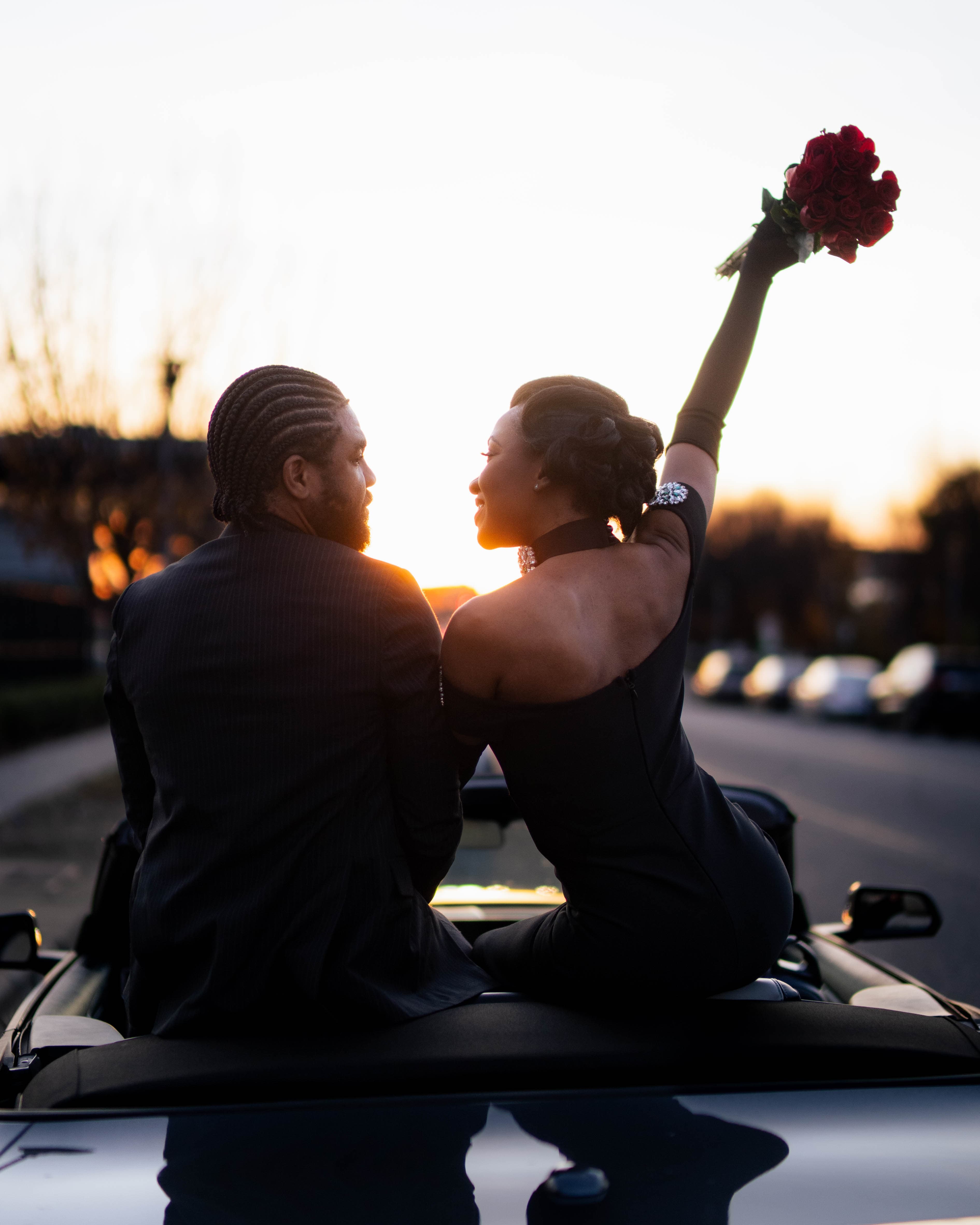 Vertical engagement portrait from a shared session